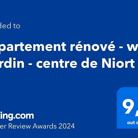 Appartement Renove - Wifi - Jardin - Centre De Niort Exteriér fotografie